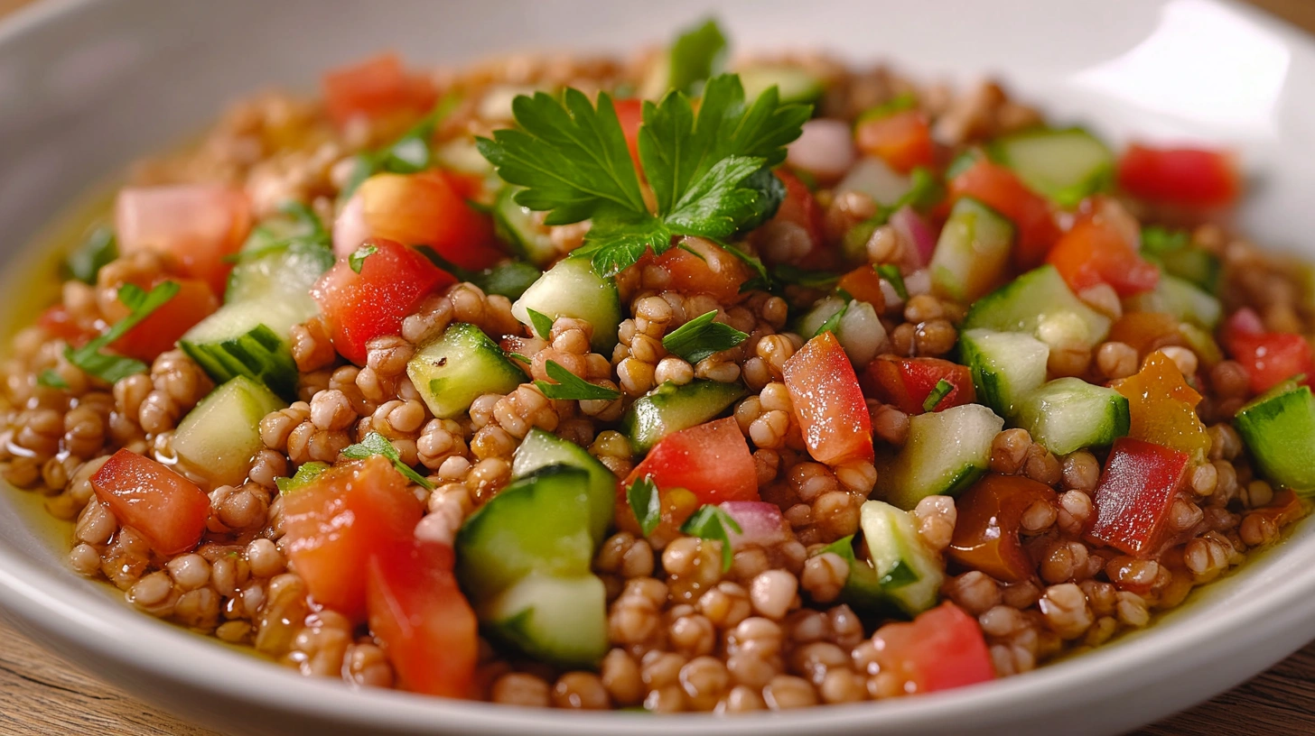 Гречаний салат з овочами